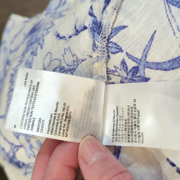 H&M Crossober Blouse Linen - Picture 9 of 11